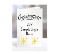Congratulations on Completing a thesis Card, Gifts for Men or Women, Presents for Christmas, Greetings Card, Him, Her, Female, Male, A5-113_114
