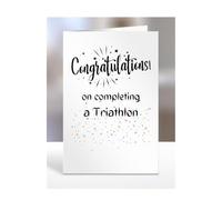 Congratulations on completing a Triathlon card, gifts for men, women, friend, son, daughter, brother, sister, colleague, presents for christmas, A5-245_45