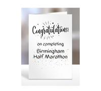 Congratulations on completing Birmingham Half Marathon card, gifts for men, women, friend, son, daughter, brother, sister, colleague, presents for christmas, A5-245_4