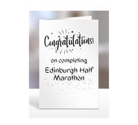Congratulations on completing Edinburgh Half Marathon card, gifts for men, women, friend, son, daughter, brother, sister, colleague, presents for christmas, A5-245_13
