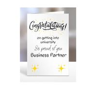 Congratulations on getting into university, card for Business Partner, gifts for men, women, him, her, male, female, presents for Christmas, A5-194_43