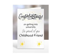 Congratulations on getting into university, card for Childhood Friend, gifts for men, women, him, her, male, female, presents for Christmas, A5-194_52