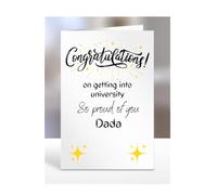 Congratulations on getting into university, card for Dada, gifts for men, women, him, her, male, female, presents for Christmas, A5-194_69