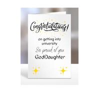 Congratulations on getting into university, card for GodDaughter, gifts for men, women, him, her, male, female, presents for Christmas, A5-194_99