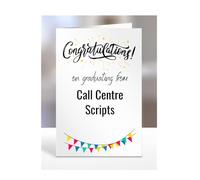 Congratulations on graduating from Call Centre Scripts Card, For Men, Women, Gifts for Him, Her, Graduation, Birthday, Presents, Daughter, Son, A5-349a_69
