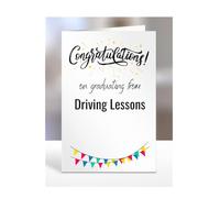 Congratulations on graduating from Driving Lessons Card, For Men, Women, Gifts for Him, Her, Graduation, Birthday, Presents, Daughter, Son, A5-349b_57