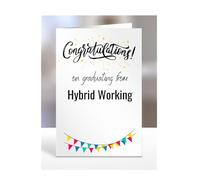 Congratulations on graduating from Hybrid Working Card, For Men, Women, Gifts for Him, Her, Graduation, Birthday, Presents, Daughter, Son, A5-349d_1