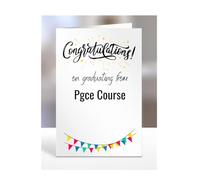 Congratulations on graduating from Pgce Course Card, For Men, Women, Gifts for Him, Her, Graduation, Birthday, Presents, Daughter, Son, A5-349e_21