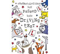 Congratulations on Passing Driving Test Card, Cute Animal Design with L-Plates, Celebration Greeting
