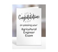 Congratulations on passing your Agricultural Engineer exam card, gifts for men, women, friend, colleague, boss, manager, presents for christmas, A5-244a_22