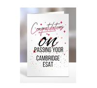 Congratulations on passing your CAMBRIDGE ESAT Card, Gifts for Men or Women, Presents for Christmas, Greetings Card, Him, Her, Female, Male, A5-115_16