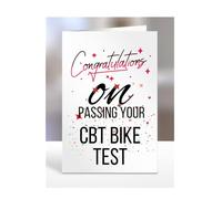 Congratulations on passing your CBT BIKE TEST Card, Gifts for Men or Women, Presents for Christmas, Greetings Card, Him, Her, Female, Male, A5-115_19