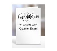 Congratulations on passing your Cleaner exam card, gifts for men, women, friend, colleague, boss, manager, presents for christmas, A5-244a_150