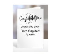 Congratulations on passing your Data Engineer exam card, gifts for men, women, friend, colleague, boss, manager, presents for christmas, A5-244a_224