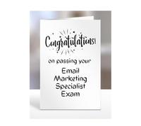 Congratulations on passing your Email Marketing Specialist exam card, gifts for men, women, friend, colleague, boss, manager, presents for christmas, A5-244a_273
