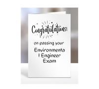 Congratulations on passing your Environmental Engineer exam card, gifts for men, women, friend, colleague, boss, manager, presents for christmas, A5-244a_281