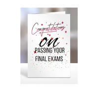 Congratulations on passing your FINAL EXAMS Card, Gifts for Men or Women, Presents for Christmas, Greetings Card, Him, Her, Female, Male, A5-115_45