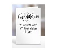 Congratulations on passing your IT Technician exam card, gifts for men, women, friend, colleague, boss, manager, presents for christmas, A5-244b_138