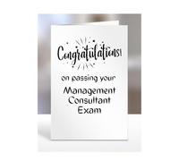 Congratulations on passing your Management Consultant exam card, gifts for men, women, friend, colleague, boss, manager, presents for christmas, A5-244b_198