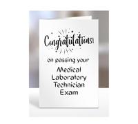 Congratulations on passing your Medical Laboratory Technician exam card, gifts for men, women, friend, colleague, boss, manager, presents for christmas, A5-244b_223