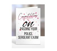 Congratulations on passing your POLICE SERGEANT EXAM Card, Gifts for Men or Women, Presents for Christmas, Greetings Card, Him, Her, Female, Male, A5-115_93