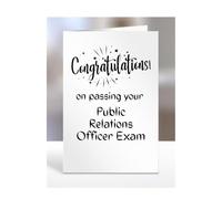 Congratulations on passing your Public Relations Officer exam card, gifts for men, women, friend, colleague, boss, manager, presents for christmas, A5-244c_81