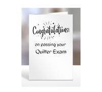 Congratulations on passing your Quilter exam card, gifts for men, women, friend, colleague, boss, manager, presents for christmas, A5-244c_88