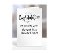 Congratulations on passing your School Bus Driver exam card, gifts for men, women, friend, colleague, boss, manager, presents for christmas, A5-244c_139