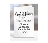 Congratulations on passing your Speech Language Pathologist exam card, gifts for men, women, friend, colleague, boss, manager, presents for christmas, A5-244c_185
