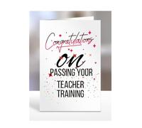 Congratulations on passing your TEACHER TRAINING Card, Gifts for Men or Women, Presents for Christmas, Greetings Card, Him, Her, Female, Male, A5-115_106
