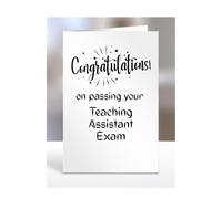 Congratulations on passing your Teaching Assistant exam card, gifts for men, women, friend, colleague, boss, manager, presents for christmas, A5-244c_226