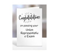 Congratulations on passing your Union Representative exam card, gifts for men, women, friend, colleague, boss, manager, presents for christmas, A5-244c_263