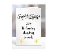Congratulations on Performing stand-up comedy Card, Gifts for Men, Women, Presents for Man, Woman or Person, Greetings Card, Funny, Joke, Silly, Gag, A5-128_51