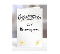 Congratulations on Renewing vows Card, Gifts for Men, Women, Presents for Man, Woman or Person, Greetings Card, Funny, Joke, Silly, Gag, A5-128_90