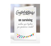 Congratulations on surviving another year together give yourselves a medal! card, Funny Cards for, Men, Women, Friends, Mum and Dad, Hilarious, Rude, A5-357b_4
