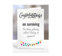 Congratulations on surviving the family gathering without starting an argument! card, Funny Cards for, Men, Women, Friends, Mum and Dad, Hilarious, Rude, A5-357c_42