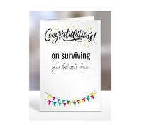 Congratulations on surviving your first solo drive! card, Funny Cards for, Men, Women, Friends, Mum and Dad, Hilarious, Rude, A5-357d_7