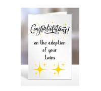 Congratulations on the adoption of your twins, card, gifts for men, women, greetings card, presents for christmas, new mum, dad, daughter, son, A5-82_19