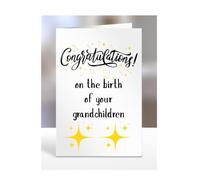Congratulations on the birth of your grandchildren, card, gifts for men, women, greetings card, presents for christmas, new mum, dad, daughter, son, A5-82_106