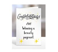 Congratulations on Winning a beauty pageant Card, Gifts for Men, Women, Presents for Man, Woman or Person, Greetings Card, Funny, Joke, Silly, Gag, A5-128_172