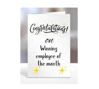 Congratulations on Winning employee of the month Card, Gifts for Men, Women, Presents for Man, Woman or Person, Greetings Card, Funny, Joke, Silly, Gag, A5-128_197