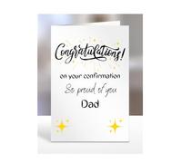 Congratulations on your confirmation card for Dad, boy, girl, female, male, men, women, him, her, gifts, presents, from, A5-233_67