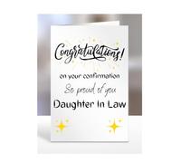 Congratulations on your confirmation card for Daughter In Law, boy, girl, female, male, men, women, him, her, gifts, presents, from, A5-233_71