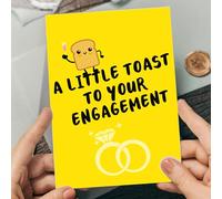 Congratulations on Your Engagement Card, A Little Toast to Your Engagement, A5 Size, Blank Inside