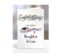 Congratulations on your graduation Daughter In Law card present, gifts for men, women, female, male, A5-130_68