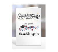 Congratulations on your graduation Granddaughter card present, gifts for men, women, female, male, A5-130_101