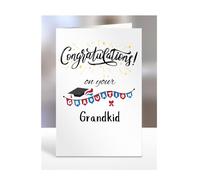 Congratulations on your graduation Grandkid card present, gifts for men, women, female, male, A5-130_103