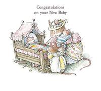 Congratulations on your New Baby - Brambly Hedge Blank Greeting Card with Envelope