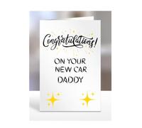 Congratulations on your new car Daddy Card, Gifts for Men, Women, Presents for Man, Woman or Person, Greetings Card, A5-126_66