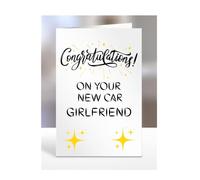 Congratulations on your new car Girlfriend Card, Gifts for Men, Women, Presents for Man, Woman or Person, Greetings Card, A5-126_91